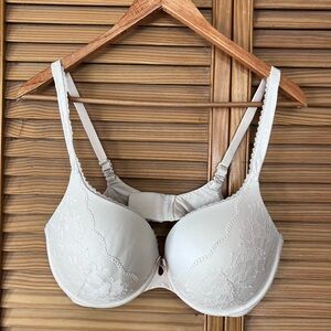 VS Body by Victoria Perfect Shape Lace Bra Nude Coquette Aesthetic -Size 36 DD